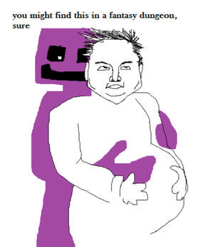 Purple guy and Elon Musk MPREG